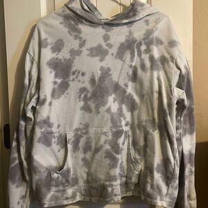 Grey Tie Dye Hoodie Shirt